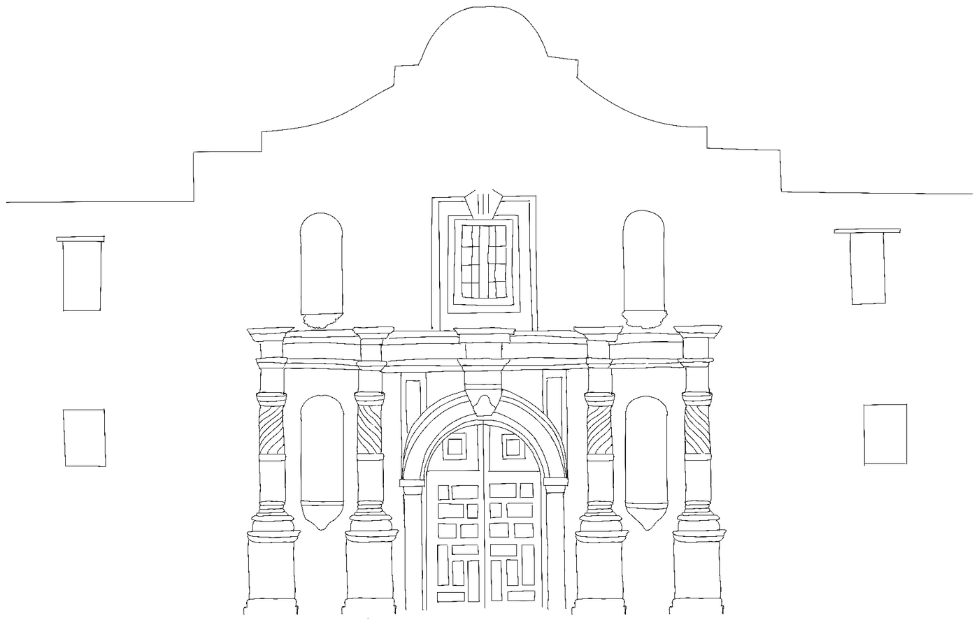 San Antonio, TX (hand-drawn)